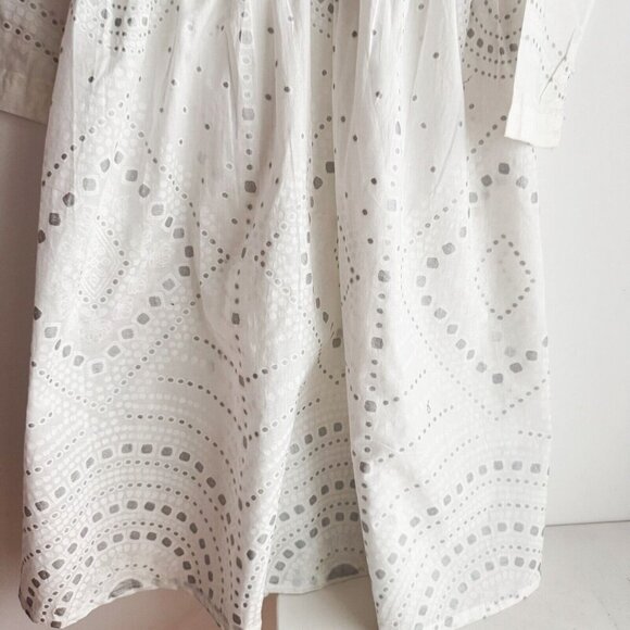 Ethnic by Urban Outfitters White Embroidered Midi Dress M - Picture 6 of 11